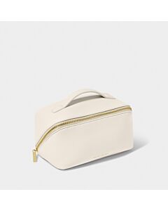 Katie Loxton Medium Makeup & Wash Bag - Off White